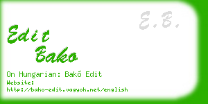 edit bako business card